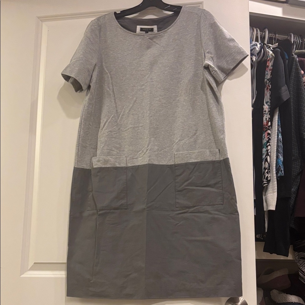 Women's Two-Tone Gray T-Shirt Dress